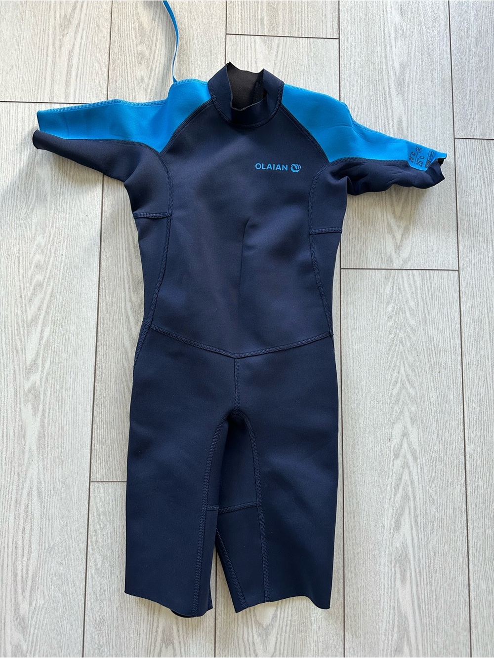 Olian Kids Shorty Wetsuit - Navy and Blue 12 years old